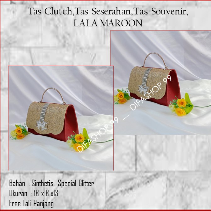 Tas Gliter,Tas Cantik,Tas Elegant,LALA MAROON,DIFASHOP 99
