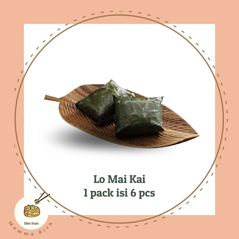 

Frozen Dim Sum Lo Mai Gai 1 pack isi 6 pcs Dimsum Lo Mai Kai