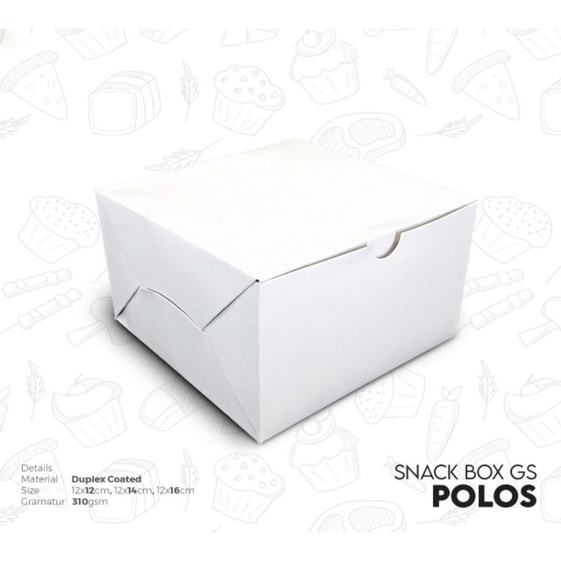 

khusus gojek INSTAN/SAMEDAY isi 50 dus snack box putih polos uk 1212 1214 1216