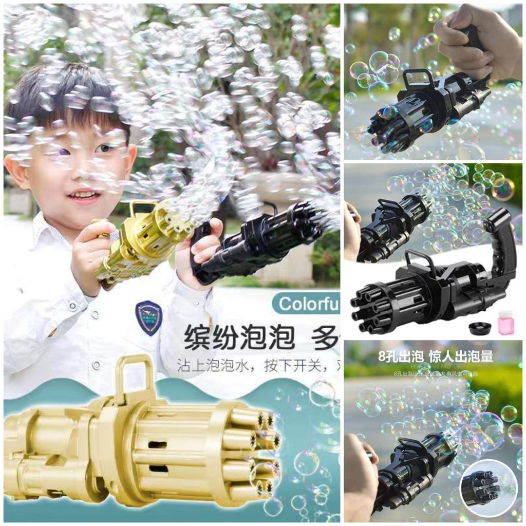 Mainan Mesin Gatling Bubble Gun Pistol Gelembung Busa Elektrik Trend Tiktok | Bubble Gun Machine