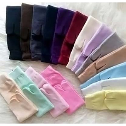 Kaos Kaki Wanita Muslimah Jari Jempol Polos Bahan Nilon