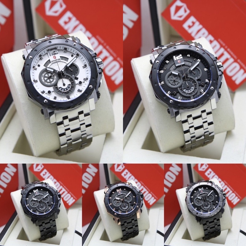 JAM TANGAN EXPEDITION E6402 PRIA LEATHER / EXP 6402 WANITA RANTAI / E 6402 ORI