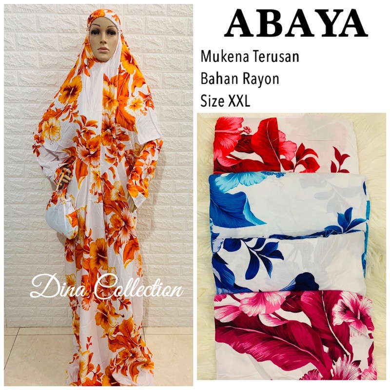 MUKENA ABAYA | MUKENA TERUSAN RAYON PREMIUM JUMBO