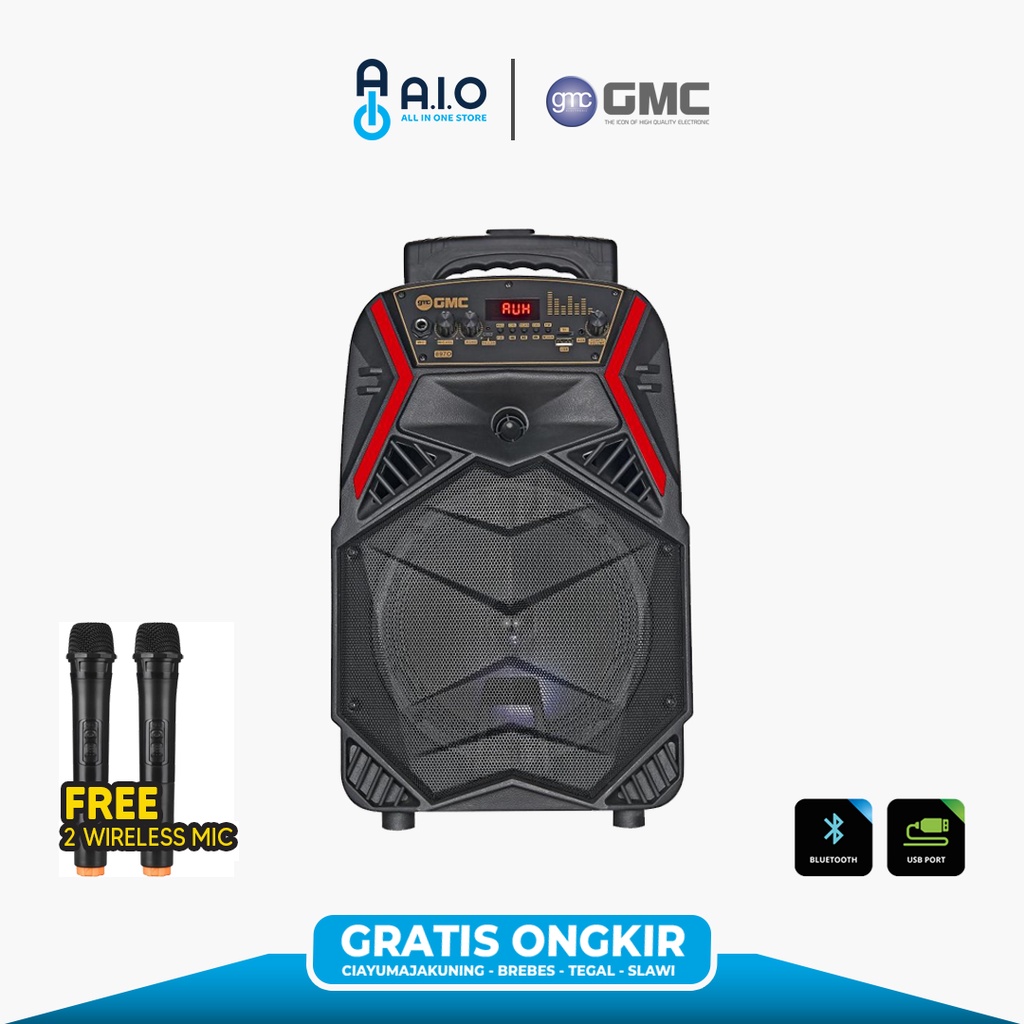 GMC SPEAKER 899O MULTIMEDIA BLUETOOTH + FREE WIRELESS MIC | TERMURAH + GRATIS ONGKOS KIRIM*