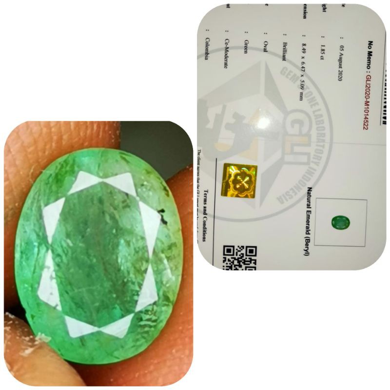 Natural zamrud Colombia green emerald beryl Columbia memo