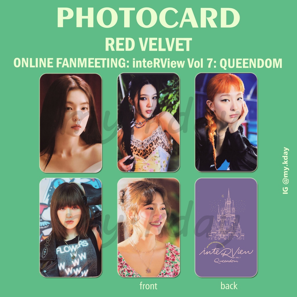 PC-0805, Unofficial Photocard Red Velvet Online Fanmeeting - inteRView Vol 7: Queendom 2 sisi