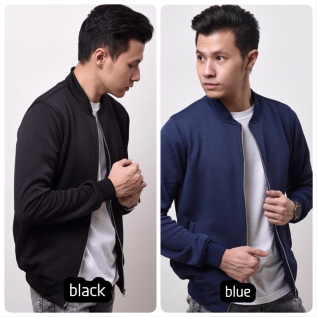 comfy jacket by male id (blue & black)