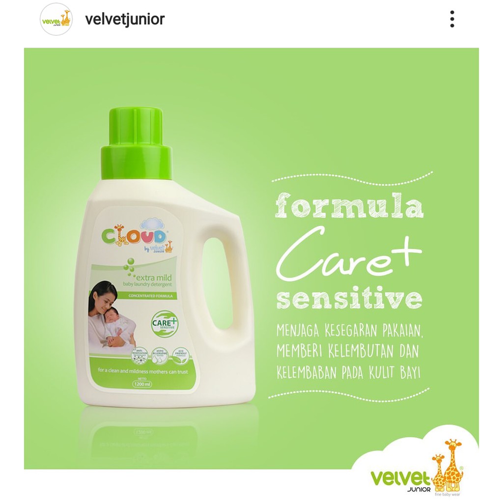 Cloud Velvet Junior Baby Laundry Detergent/sabun cuci baju bayi 5276