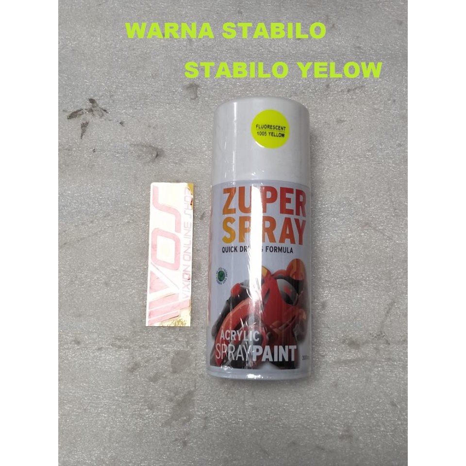 

CAT KALENG SEMPROT PYLOK MERK ZUPER SPRAY BESAR 300CC STABILO KUNING STABILO / YELLOW STABILO