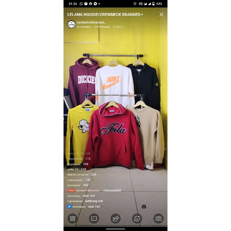 Borongan hoodie branded