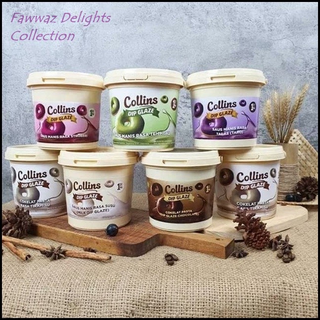 Glaze Collins Makanan Selai Kekinian 1kg Kiloan Dip Glaze Coklat Tiramisu Milk Taro Strawberry Green