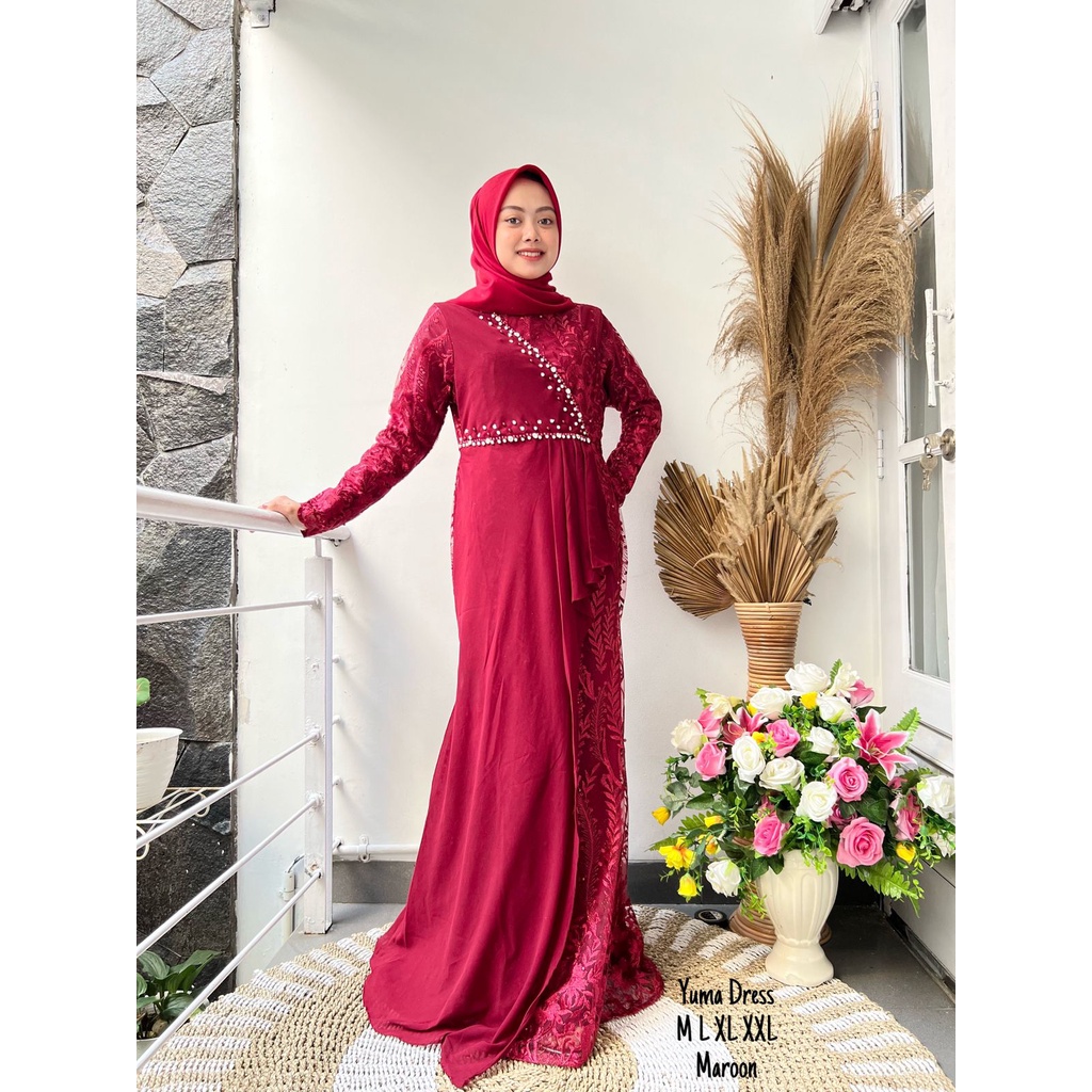 DVN ~ Gamis YUMA Payet Premium || Gamis Wisuda Modern Masa Kini || Premium Quality Product || Gamis Seragam Pesta Terbaru 2022 || Gamis Remaja Kekinian || Gamis Tille Tuton