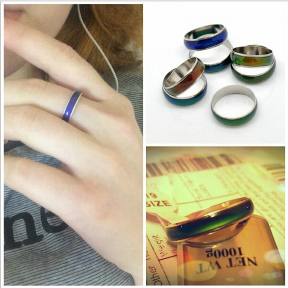 Solighter Mood Ring Hadiah Menakjubkan Kontrol Suhu Unisex