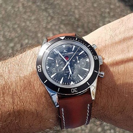 Watch Strap JLC Reverso, Rendez Vous, Master, Polaris, Geophysic, Duometre Gunny Straps Deep Red