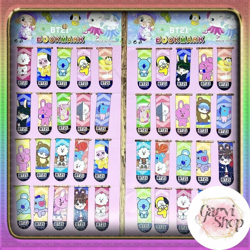 

[COD] PEMBATAS BUKU MAGNET MOTIF BTS BT21