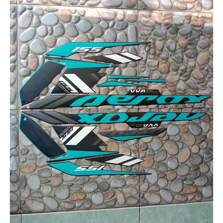 stiker striping motor yamaha aerox 155 2021 hijau