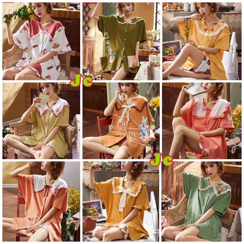 JC- SET Piyama Premium HP / Piyama wanita Sincia hotpant terbaru / Piyama wanita Import murah