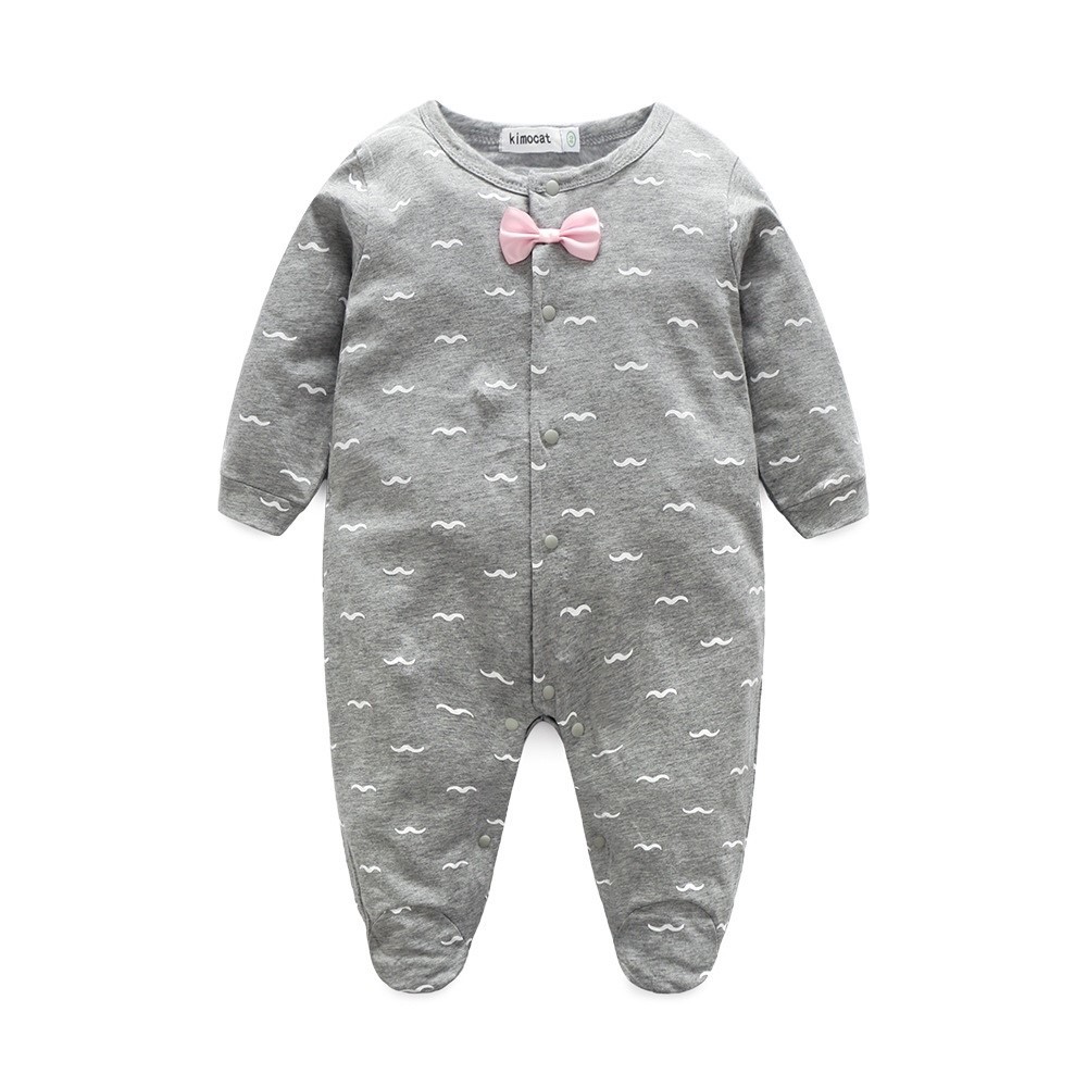 SLEEPSUIT MUSTACHE - GREY