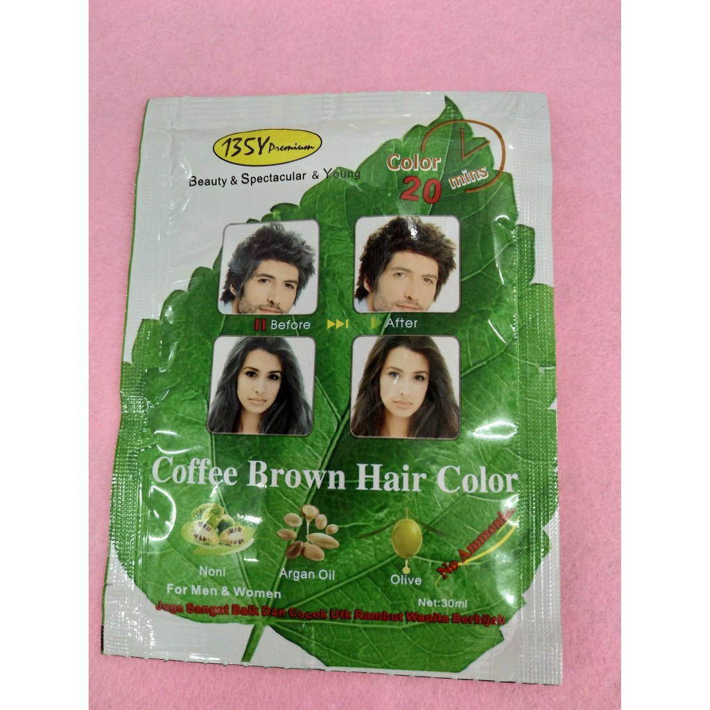 Jual BSY PREMIUM COFFEE BROWN/PEWARNA RAMBUT ORIGINAL BPOM WARNA COKLAT/BSY  NONI BLACK HAIR MAGIC (BPOM) | Shopee Indonesia