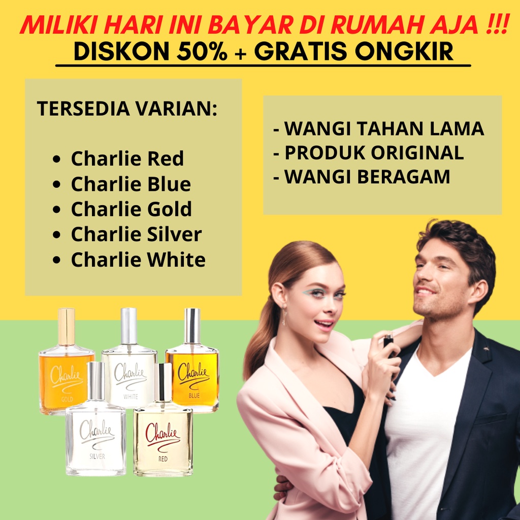 MINYAK WANGI TAHAN LAMA CHARLIE PARFUM REVLON 100ML ORIGINAL - PARFUM CHARLIE 100% ASLI