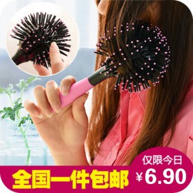 Sisir Rambut 3D Magic Comb 360 Derajat - Black/Pink