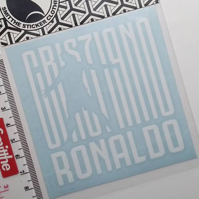 Stiker Cristiano Ronaldo Siluet Logo Cutting Sticker untuk aksesoris Mobil Motor