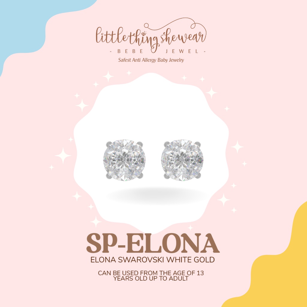 Anting Dewasa Littlethingshewear Elona Swarovski White Gold SP-ELONA 0,85gr