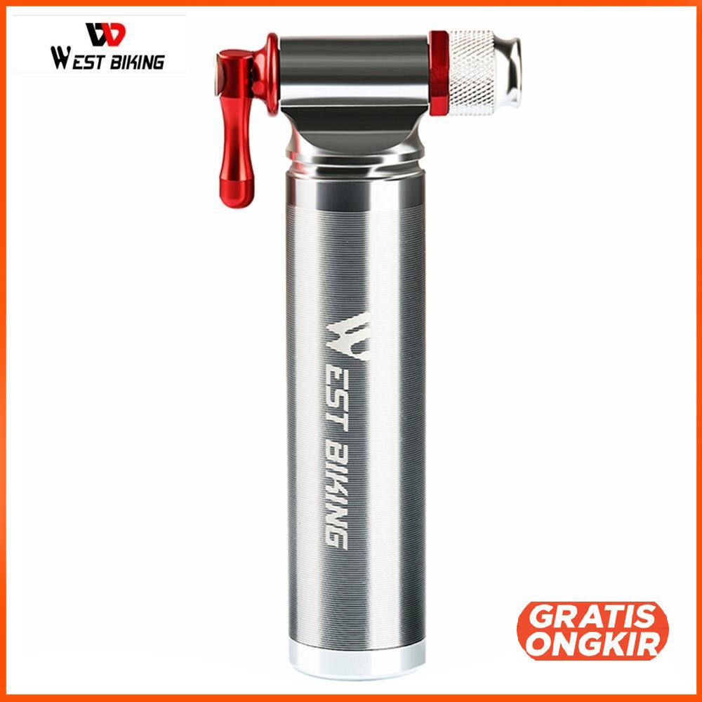 WEST BIKING Pompa Angin Ban Sepeda CO2 Inflator Portable Bike Pump