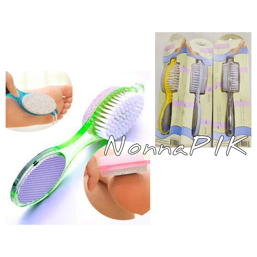 Sikat amplas parutan kaki / batu apung / pedicure paddle 4 in 1