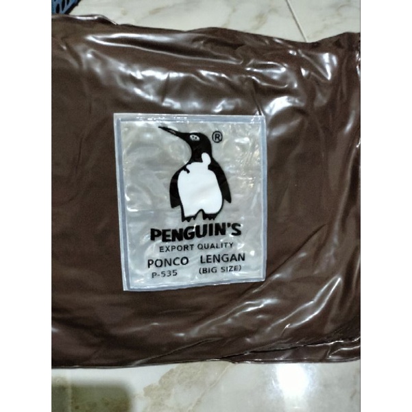 ( P-535 Penguin's ) JAS HUJAN PONCO LENGAN PVC TEBAL