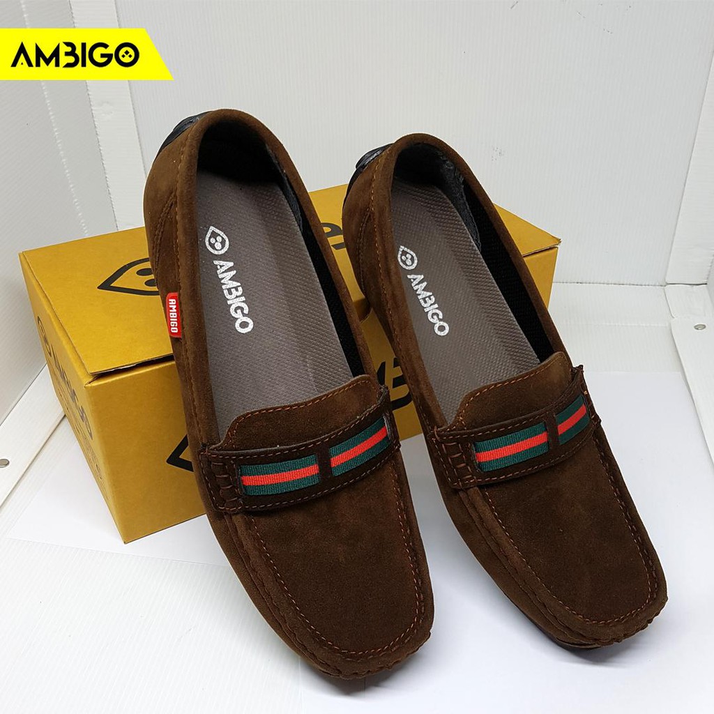 Sepatu Kerja Pria Sepatu Pantofel Pria Ambigo Penny Low Sepatu Kerja Pria Formal Pantofel Suede