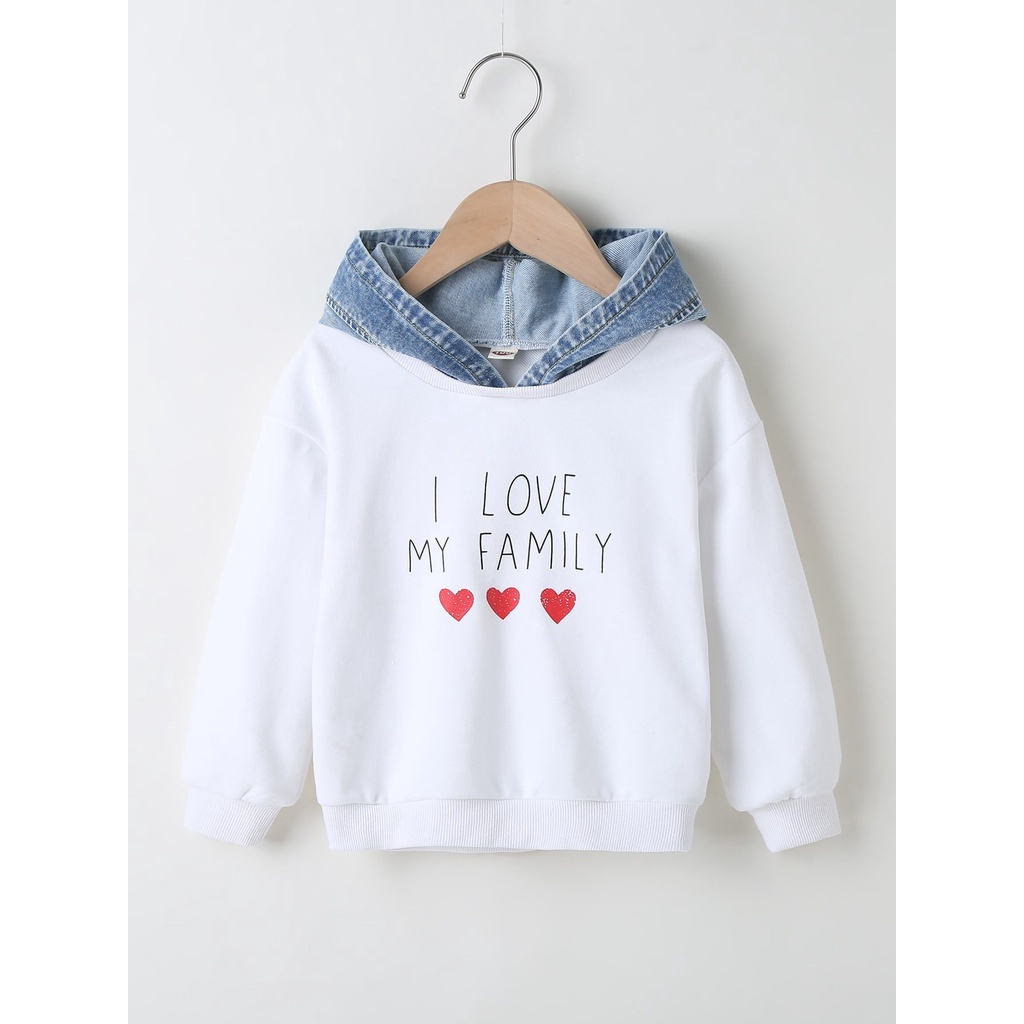 SWEATER ANAK I LOVE MY FAMILY / SWEATER ANAK WANITA TEBAL