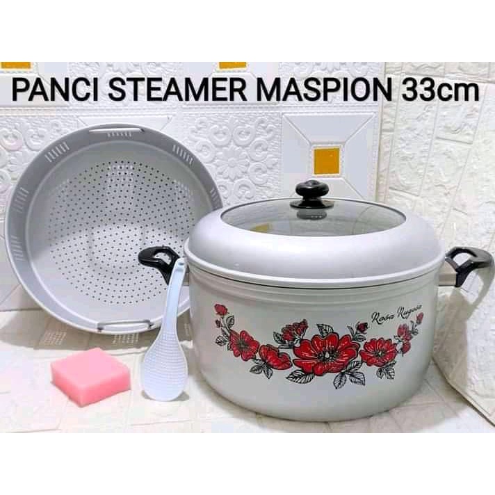 Panci Steamer MASPION 28, 30, 33CM / Rice Cooker Steamer Maspion