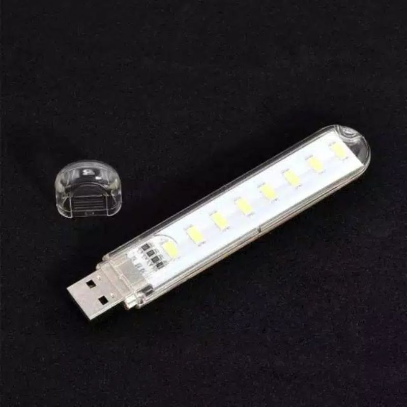 LAMPU LED USB 8 MATA CAHAYA PUTIH KUNING