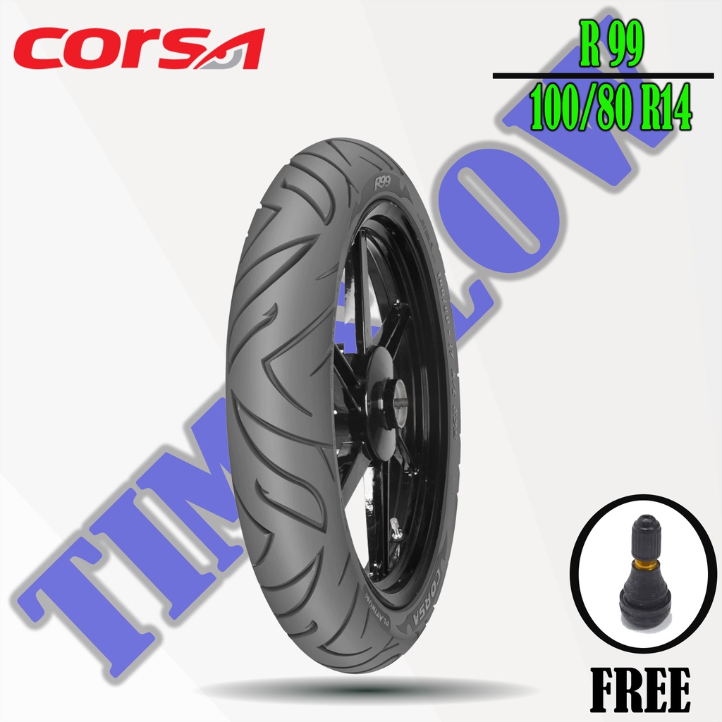 Ban Motor Matic // CORSA R99 PLATINUM 100/80 Ring 14 Tubeless