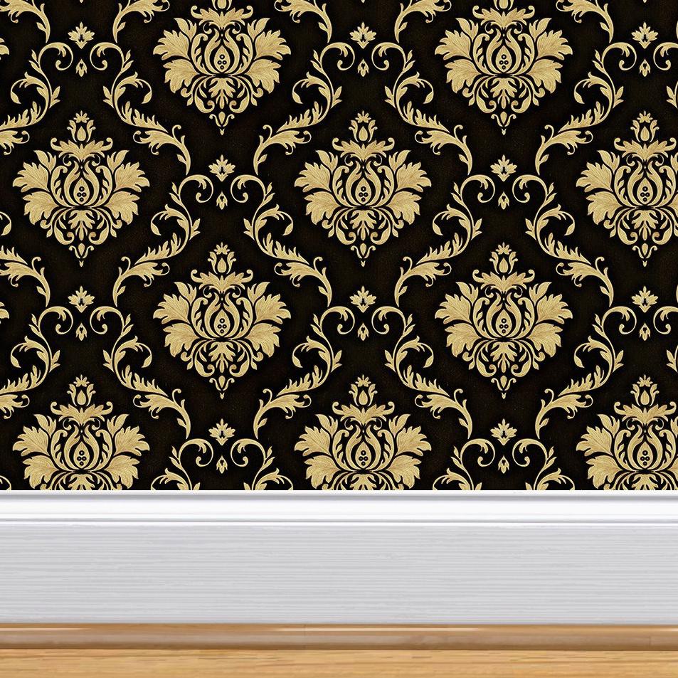 Buruan Beli Wallpaper Stiker Dinding Motif Batik Emas Dasar Hitam Size 45cm X 10m Shopee Indonesia