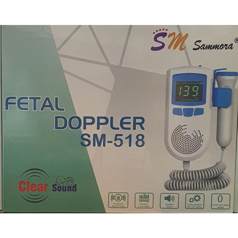 Fetal doppler lcd Sammora SM 518/Alat Cek Detak Jantung Bayi