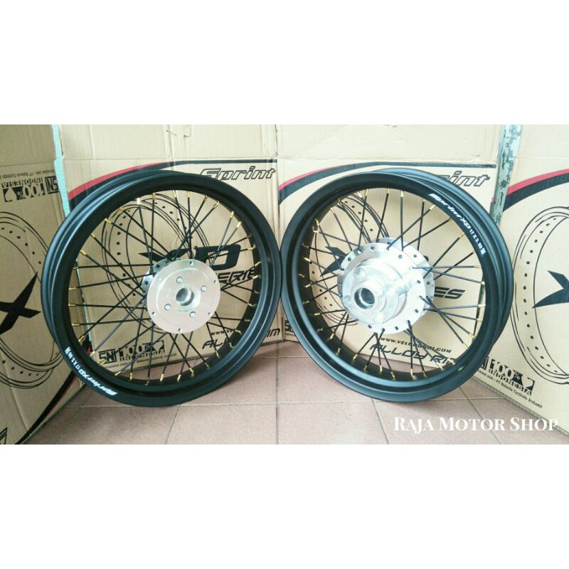Velg set motor Megapro ring 17 x 300/350 tapak lebar