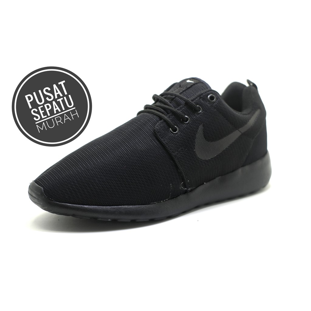 nike roshe run full black original