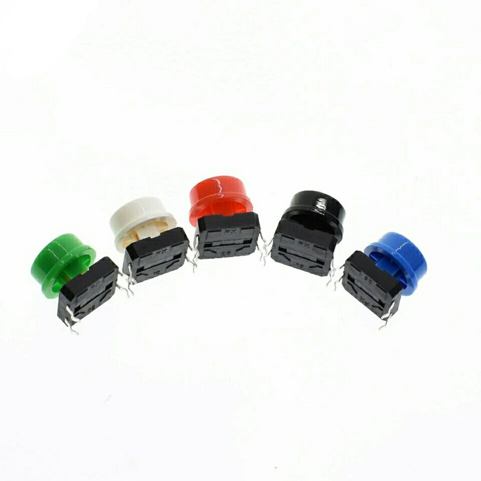 Momentary Tactile Switch Push Button 12x12mm with Cap Hat