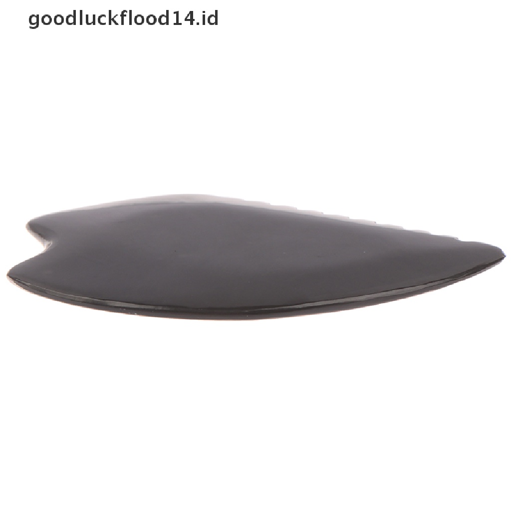 [OOID] 1Pc Black Natural Bian Stone Gua Sha Board Scraper Tools Scraping Massager Board ID