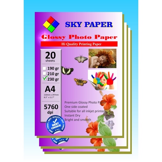 

Photo paper 230 gsm Sky 230gsm photopaper fotopaper kertas foto