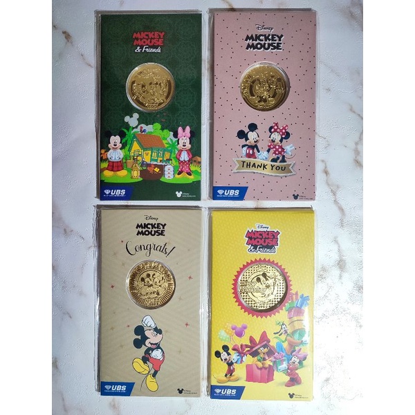 Logam Mulia Angpao Emas UBS Mickey Mouse 0.2 gr