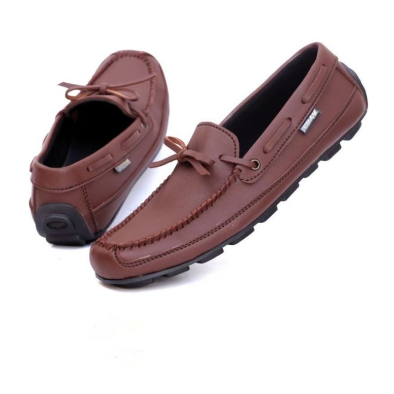 (COD) !!!! Sepatu slip on pria cozy casual slop formal kerja kantor kulit asli santai kuliah CH