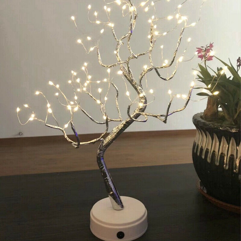 【P&amp;T】Lampu Pearl Firefly LED Copper Wire Tree Light Christmas Night Light Decoration USB or Battery