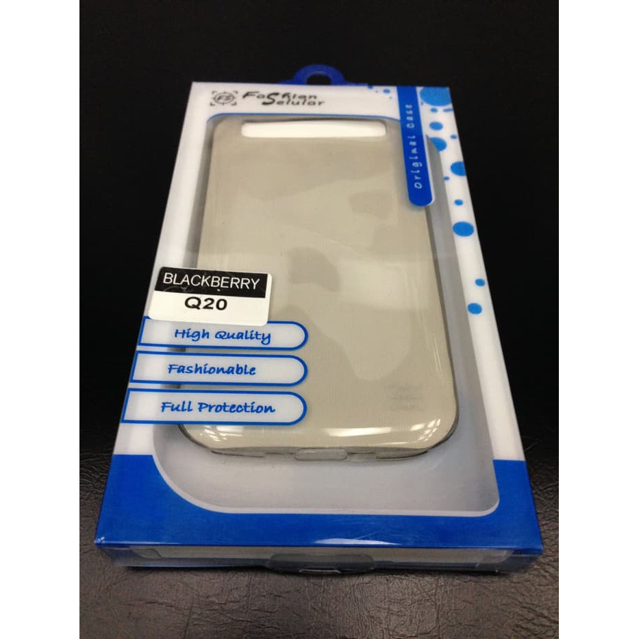 [termurah] Fashion Jelly Case BB Blackberry Classic Q20 Hitam Putih Transparan