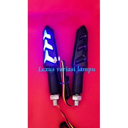 lampu sein running murah model lamborghini motor vixion,cb150,klx,tiger,xabre