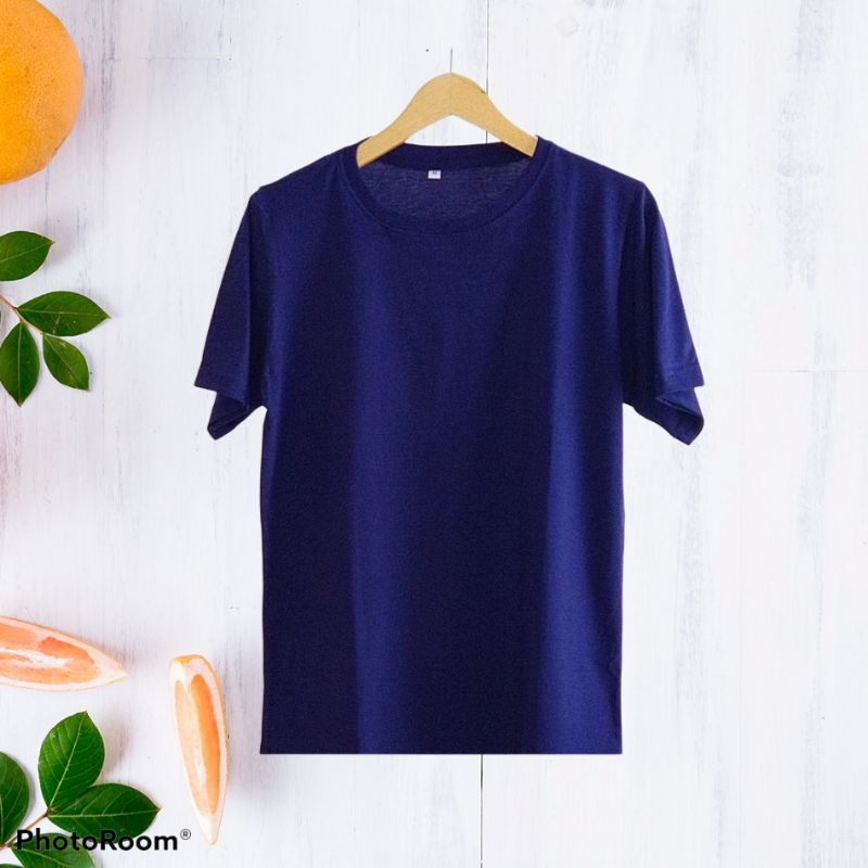 Jual KAOS POLOS WARNA BIRU DONGKER/ KAOS OBLONG MURAH/ KAOS COTTON