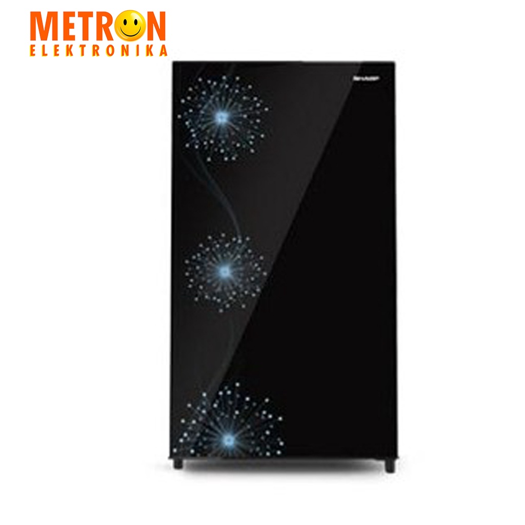 SHARP SJ X 167 MG DB / DANDELION BLUE KULKAS 1 PINTU 133 LITER TEMPERED GLASS TRAY DIRECT COOLING / SJX167MGDB