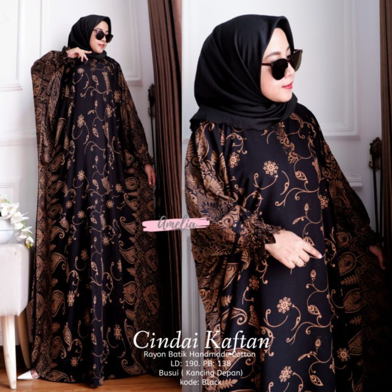 TERBARU GAMIS KAFTAN SUPER JUMBO BUSUI BAHAN SANTUNG RAYON SUPER KONTRUKSI 8454